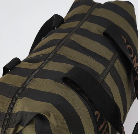 FENDI Pecan Canvas Boston Bag Black Brown - Picture 3 of 15